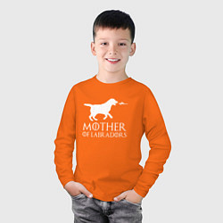 Лонгслив хлопковый детский Мать Лабрадоров, цвет: оранжевый — фото 2