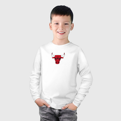 Детский лонгслив CHICAGO BULLS / Белый – фото 3