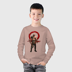 Лонгслив хлопковый детский GOD OF WAR, цвет: пыльно-розовый — фото 2