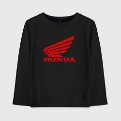 Лонгслив хлопковый детский HONDA, цвет: черный