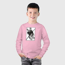 Лонгслив хлопковый детский Кингсман, цвет: светло-розовый — фото 2