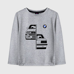 Лонгслив хлопковый детский BMW БМВ Z, цвет: меланж