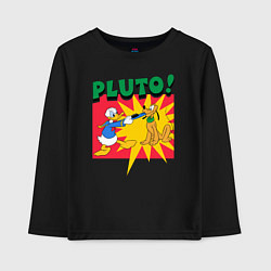 Лонгслив хлопковый детский Pluto!, цвет: черный
