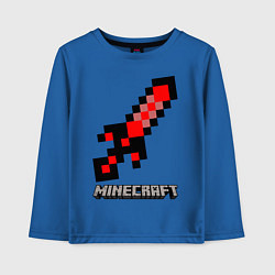 Лонгслив хлопковый детский МЕЧ MINECRAFT, цвет: синий