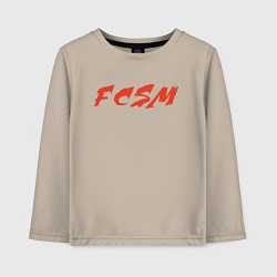 Лонгслив хлопковый детский FCSM, цвет: миндальный