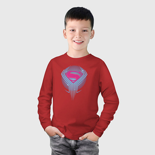 Детский лонгслив Superman / Красный – фото 3