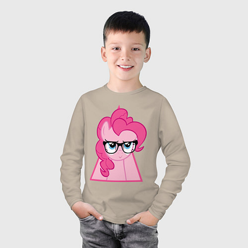 Детский лонгслив Pinky Pie hipster / Миндальный – фото 3