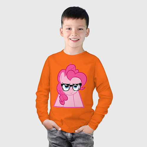 Детский лонгслив Pinky Pie hipster / Оранжевый – фото 3
