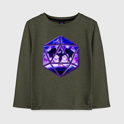 Детский лонгслив DnD, d20, Dragon, Дракон, ДнД