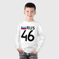 Лонгслив хлопковый детский RUS 46, цвет: белый — фото 2