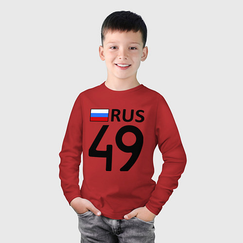 Детский лонгслив RUS 49 / Красный – фото 3