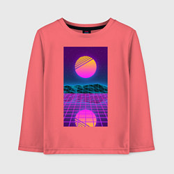 Лонгслив хлопковый детский Vaporwave EASTHETIC 99, цвет: коралловый