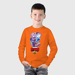 Лонгслив хлопковый детский Brawl STARS COLETTE, цвет: оранжевый — фото 2