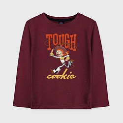 Лонгслив хлопковый детский Tough cookie, цвет: меланж-бордовый