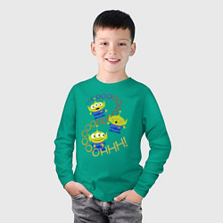 Лонгслив хлопковый детский Ooooooohhh!, цвет: зеленый — фото 2