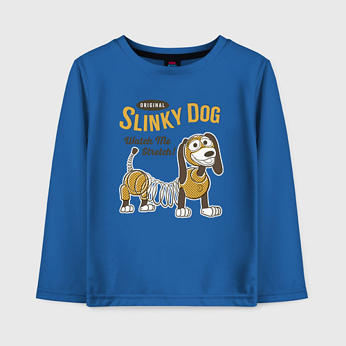 Детский лонгслив Slinky Dog / Синий – фото 1