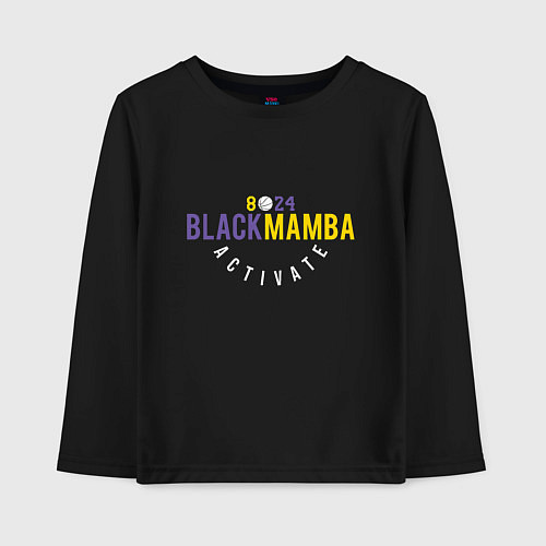 Детский лонгслив Black Mamba / Черный – фото 1