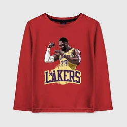 Лонгслив хлопковый детский LeBron - Lakers, цвет: красный