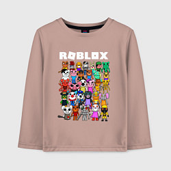 Лонгслив хлопковый детский ROBLOX PIGGY, цвет: пыльно-розовый