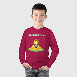 Лонгслив хлопковый детский UNDERTALE, цвет: маджента — фото 2