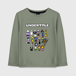 Лонгслив хлопковый детский UNDERTALE, цвет: авокадо
