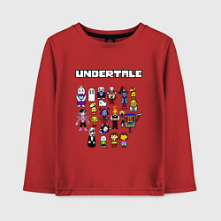 Лонгслив хлопковый детский UNDERTALE, цвет: красный