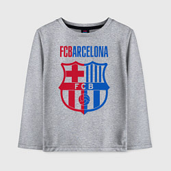 Лонгслив хлопковый детский Barcelona FC, цвет: меланж