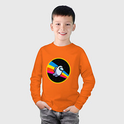 Лонгслив хлопковый детский АМОНГ АС, цвет: оранжевый — фото 2