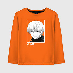 Лонгслив хлопковый детский Кен Канеки, цвет: оранжевый