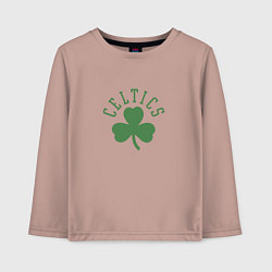 Лонгслив хлопковый детский Boston Celtics, цвет: пыльно-розовый