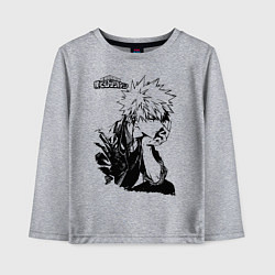 Лонгслив хлопковый детский Моя геройская академия, цвет: меланж