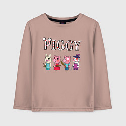 Лонгслив хлопковый детский ROBLOX PIGGY, цвет: пыльно-розовый