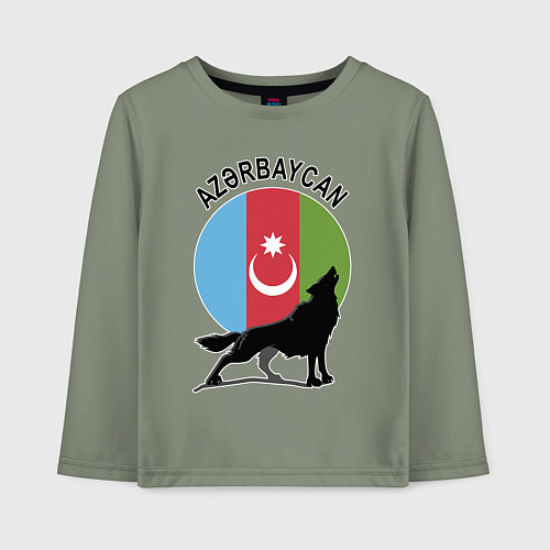 Детский лонгслив Азербайджан / Авокадо – фото 1