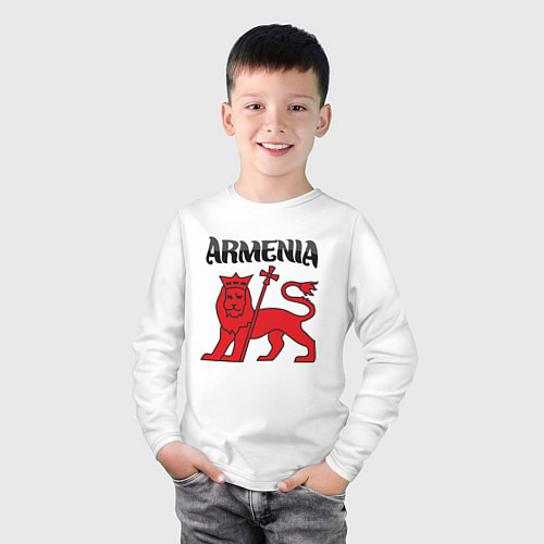 Детский лонгслив Армения / Белый – фото 3