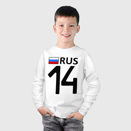 Детский лонгслив RUS 14 / Белый – фото 3