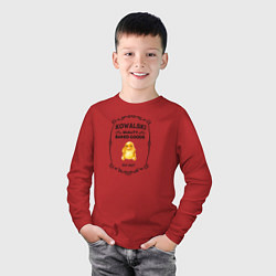 Лонгслив хлопковый детский Kowalski Baked Goods, цвет: красный — фото 2