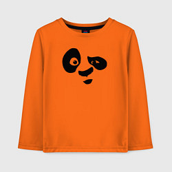 Лонгслив хлопковый детский Панда, цвет: оранжевый