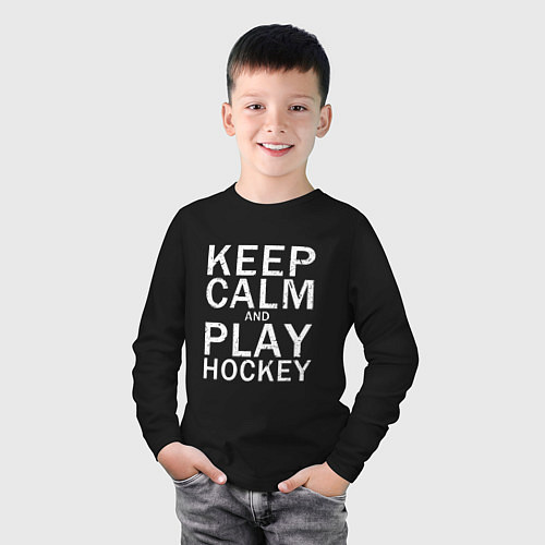 Детский лонгслив K C a Play Hockey / Черный – фото 3