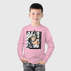 Лонгслив хлопковый детский Аста , Чёрный Клевер, цвет: светло-розовый — фото 2
