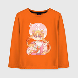 Лонгслив хлопковый детский Sailor Moon Coffee, цвет: оранжевый