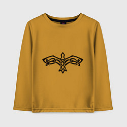 Лонгслив хлопковый детский Кельтский Сокол, цвет: горчичный