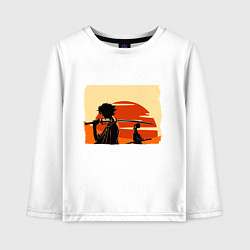 Лонгслив хлопковый детский Самурай Чамплу Мугэн и Дзин, цвет: белый