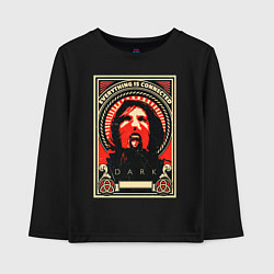 Лонгслив хлопковый детский DARK Тьма, цвет: черный