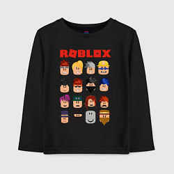 Лонгслив хлопковый детский ROBLOX, цвет: черный