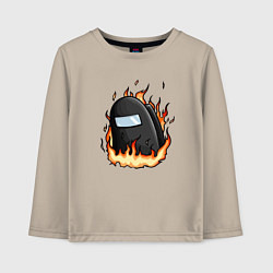 Детский лонгслив Among Us fire