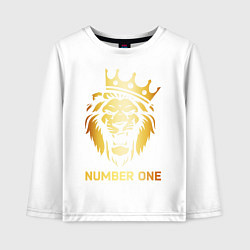 Лонгслив хлопковый детский ЗОЛОТОЙ ЛЕВ, цвет: белый