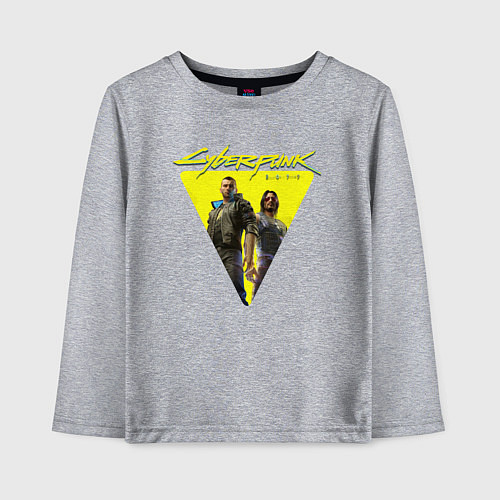 Детский лонгслив Cyberpunk 2077 / Меланж – фото 1
