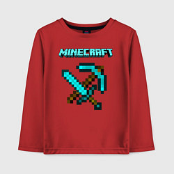 Лонгслив хлопковый детский Minecraft, цвет: красный