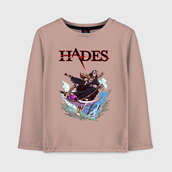 Лонгслив хлопковый детский HADES THANATOS, цвет: пыльно-розовый