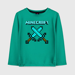 Лонгслив хлопковый детский Minecraft, цвет: зеленый